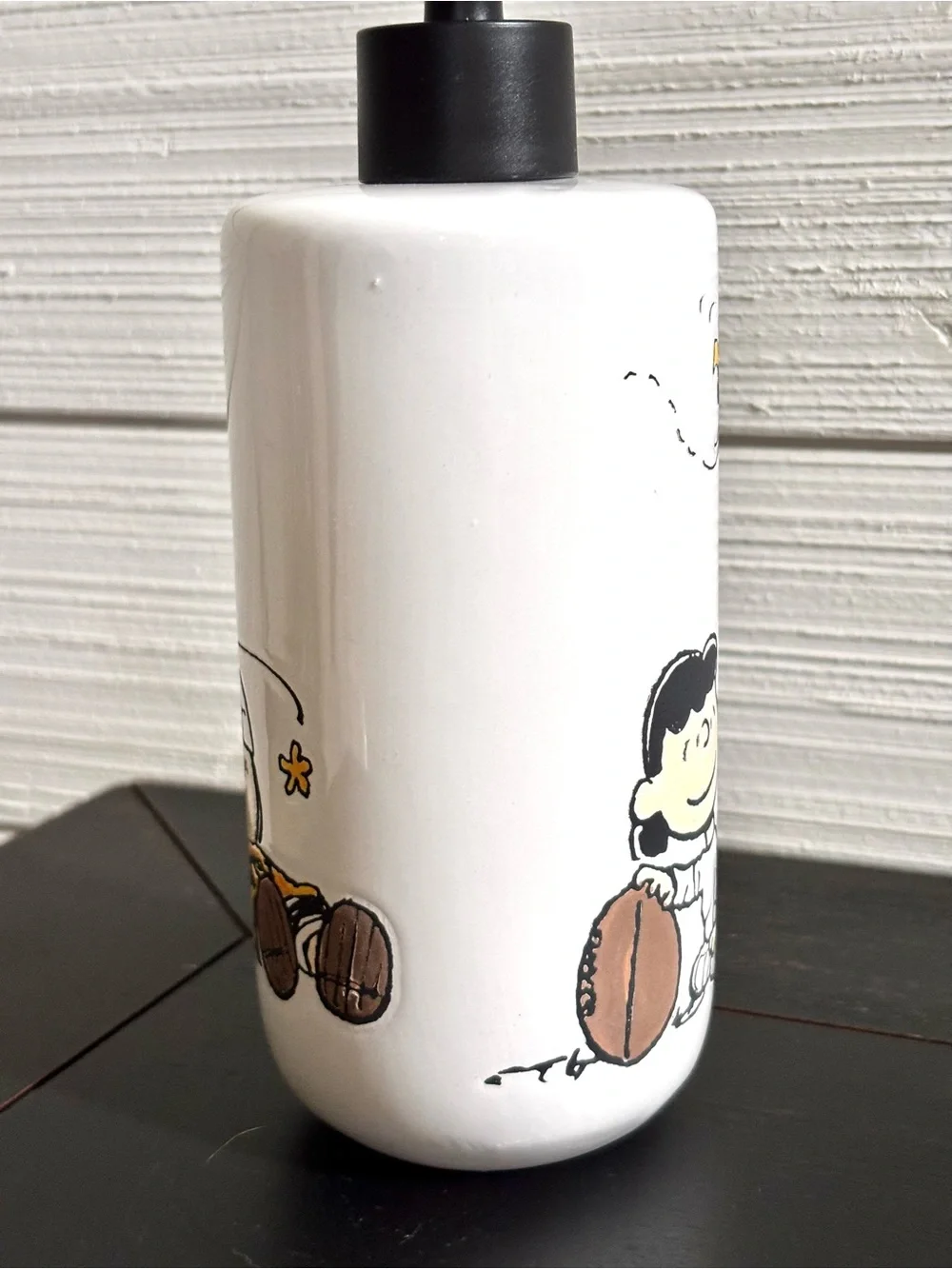 Peanuts Gang Snoopy Charlie Brown Football Soap Lotion Dispenser NEW